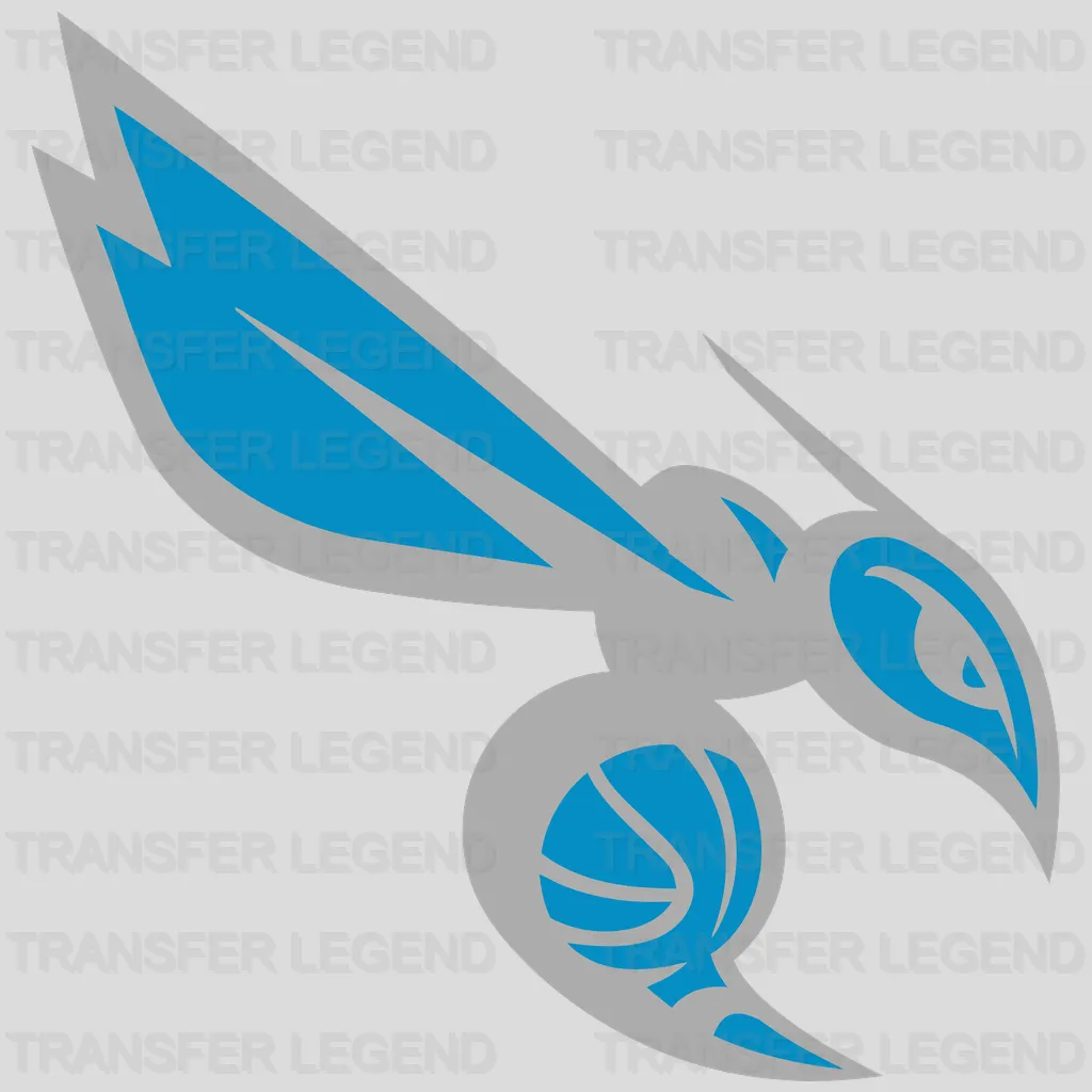Charlotte Hornets Flying Hornet Side Profile NBA Design - DTF Heat Transfer