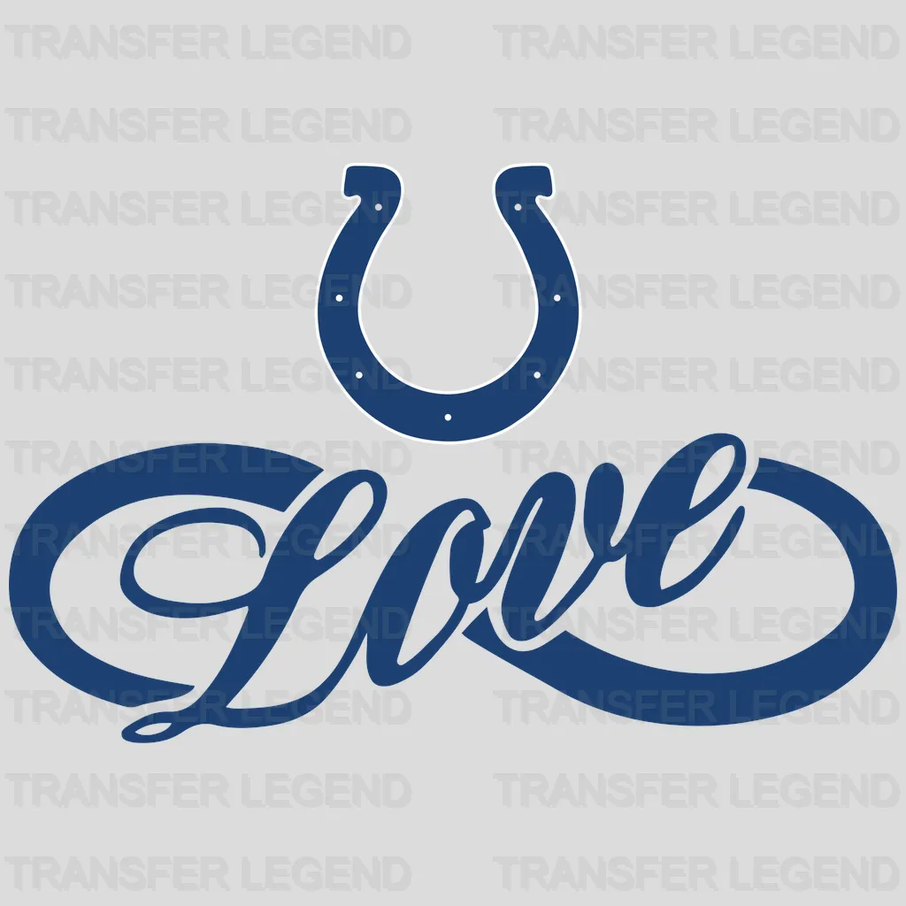 Indianapolis Colts Love Script Wordmark NFL Design - DTF Heat Transfer