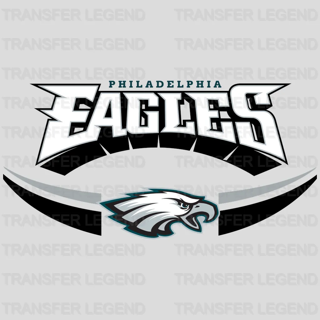 Philadelphia Eagles stylized ‘Eagles’ script with swoosh, NFL design - DTF Heat Transfer