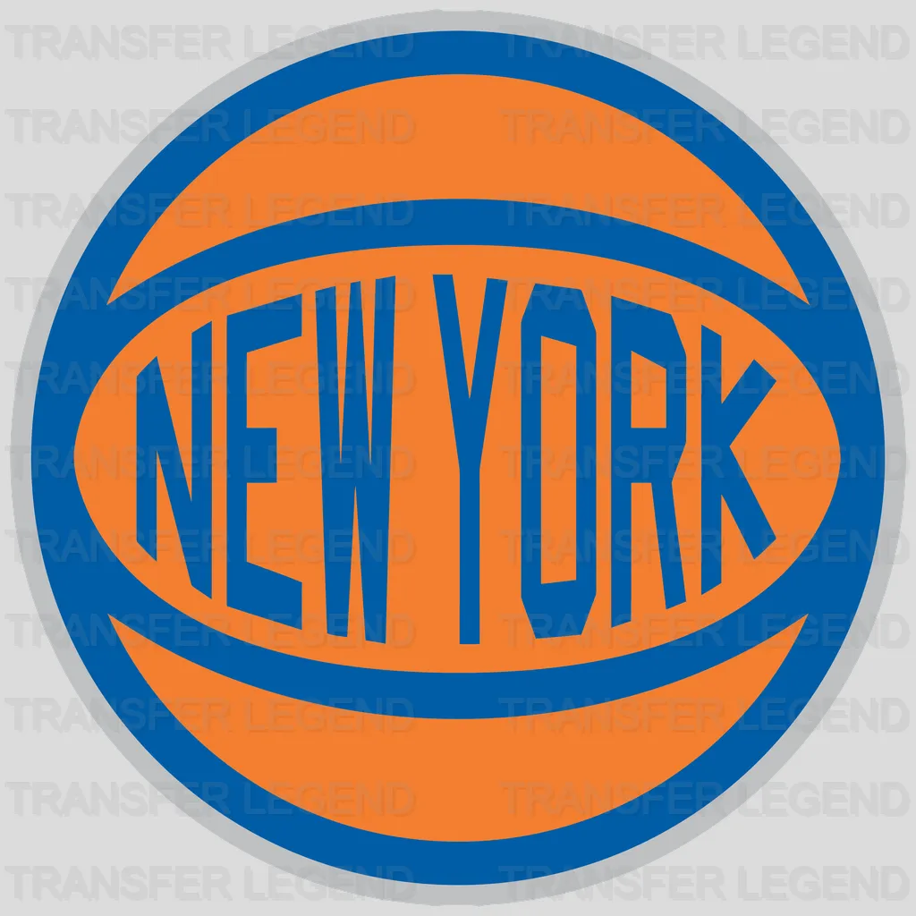 New York Knicks Circle Badge “NEW YORK” NBA Design - DTF Heat Transfer
