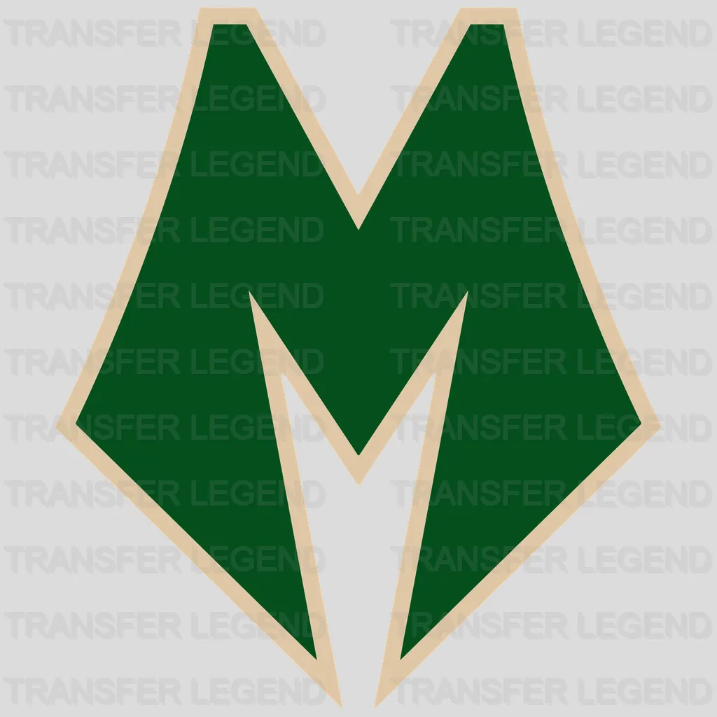 Milwaukee Bucks Retro Big “M” Monogram (1970s Style) NBA Design - DTF Heat Transfer