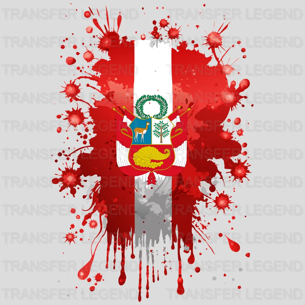 Peru Flag Design - DTF Heat Transfer - transferlegend