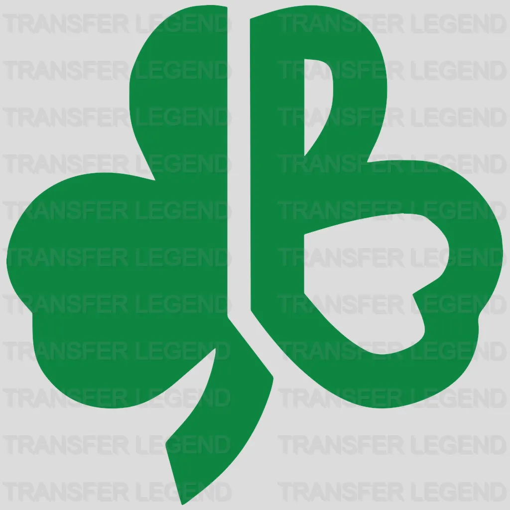 Boston Celtics “B” Monogram Shamrock NBA Design - DTF Heat Transfer