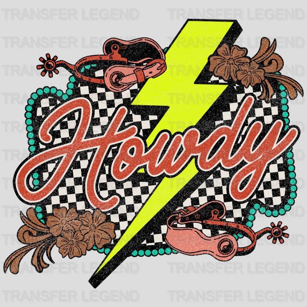 Howdy Lightning - Rodeo Houston DTF Transfer - transferlegend