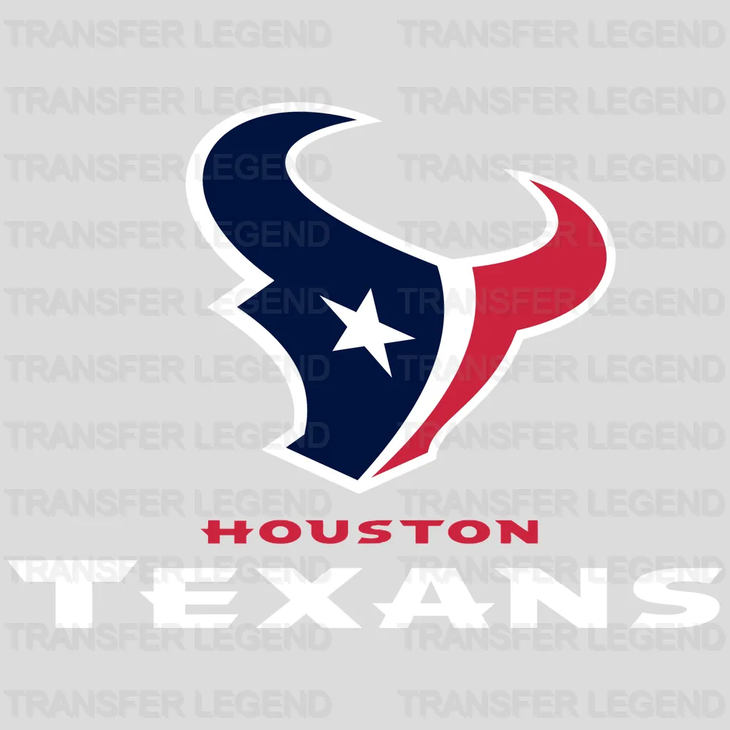 Houston Texans Primary Logo Wordmark NFL Design - DTF Heat Transfer